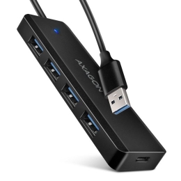 Axagon HUE-C1A, HUB 4-port USB 3.2 Gen 1 19cm cable