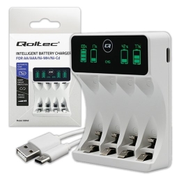 Qoltec Battery charger for NiMH type R03 AAA R6 AA LCD