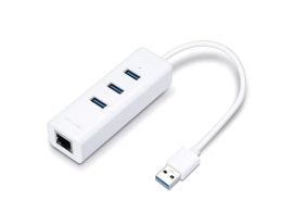 TP-LINK USB 3.0 3-Port Hub & Gigabit Ethernet Adapter 2 in 1 USB Adapter UE330