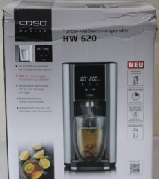 SALE OUT. Caso Turbo hot water dispenser HW 620 Water Dispenser 2600 W 2.5 L Plastic/Stainless Steel Black/Stainless Steel DAMAGED PACKAGING