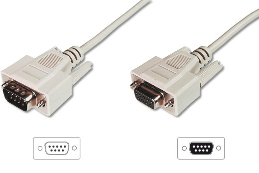 Digitus Data transfer extension cable, D-Sub9/St - D-Sub9/Bu AK-610203-030-E