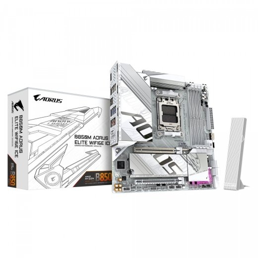 Gigabyte Motherboard B850M A ELT WF6E ICE HDMI/DP M2 m.ATX