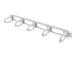 Lanberg 19" cable management panel 5 rings - type B 1U AK-1205-S Grey