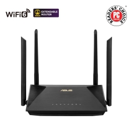 Asus Wireless AX1800 Dual Band Gigabit Router RT-AX53U 1201+600 Mbit/s Ethernet LAN (RJ-45) ports 4 Mesh Support No MU-MiMO Yes No mobile broadband...