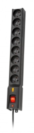 LESTAR LX 810 G-A 1.M power extension 1.5 m 230 AC outlet(s) Indoor Black