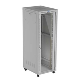 Lanberg 47U 800x1000 gray floor-standing rack cabinet with glass doors and LCD (flat pack) V2