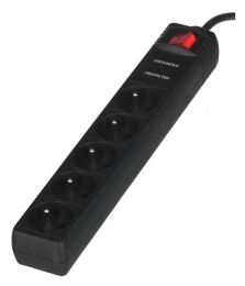 EnerGenie SPF5-C-5 surge protector 5 AC outlet(s) 250 V 1.5 m Black