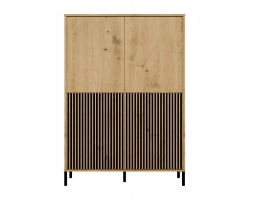KAMARO 4DK SLIM/GŁ OAK ARTISAN DISPLAY CABINET
