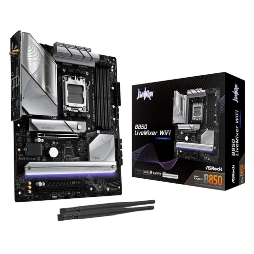 ASRock Mainboard B850 LiveMixer WiFi - ATX - Socket AM5 - AMD B850
