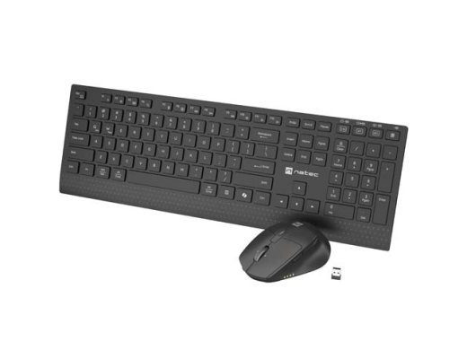 2-IN-1 SET NATEC STINGRAY 2 KEYBOARD+MOUSE US WIRELESS TILT WHEEL