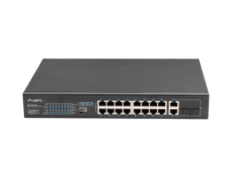 Switch 16X 100MB POE+/2X Combo unmanaged rack 19 inch Gigabit Ethernet 250W