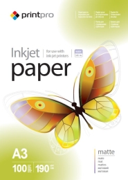 Matte ColorWay PrintPro Photo Paper, 100 sheets 190 g/m² A3