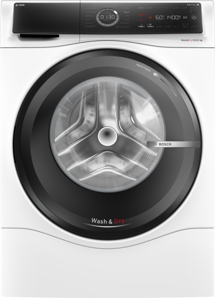 Bosch Washing Machine with Dryer WNC254A0SN Energy efficiency class D Front loading Washing capacity 10.5 kg 1400 RPM Depth 62 cm Width 60 cm Displ...