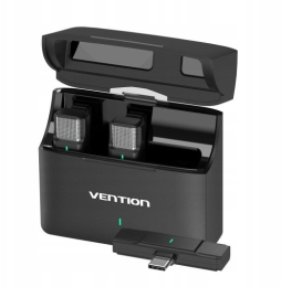 Set of 2 Vention USB-C microphones + charging case