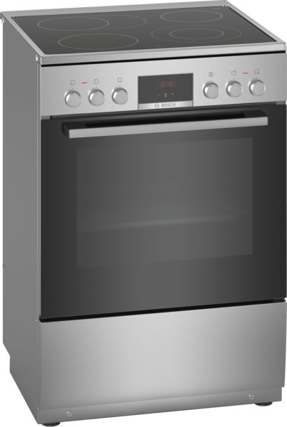 Bosch Cooker HKR39A250U Hob type Vitroceramic Oven type Electric Stainless steel Width 60 cm Electronic ignition Grilling LED Depth 60 cm 66 L