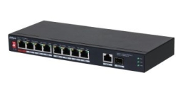 Dahua Technology PoE PFS3110-8ET1GT1GF-96 Unmanaged Gigabit Ethernet (10/100/1000) Power over Ethernet (PoE) Black