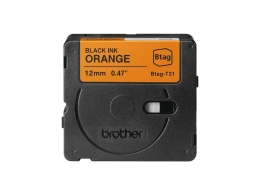 Brother BTAG-T31 Black on Orange Btag