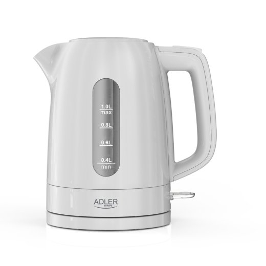 Adler Kettle AD 1380w Electric 2200 W 1 L Polypropylene 360° rotational base White