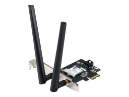 Asus AX1800 Dual-Band Bluetooth 5.2 PCIe Wi-Fi Adapter PCE-AX1800 802.11ax 574+1201 Mbit/s Mesh Support No MU-MiMO Yes No mobile broadband Antenna...