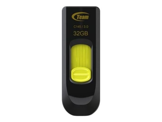 Team Group USB Flash Drive C145 - USB Type-A 3.2 Gen 1 - 32 - Black/Yellow