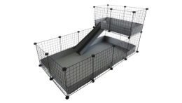 C&C Modular cage 4x2 + Loft 2x1+ grey ramp