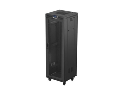 Lanberg Standing rack cabinet 19 inch 37U 600x600 perforated door LCD black (Flat pack)