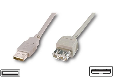 Logilink USB 2.0 extensio cable, USB-A to USB-A USB A female USB A male