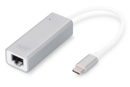 Digitus USB Type C 3.0 Gigabit Ethernet Adapter 10/100/1000 Mbps DN-3024 USB Type-C to RJ45