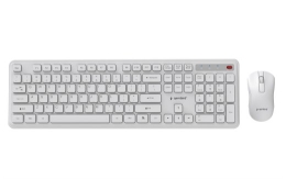 Gembird KBS-WPS-01 Slim Pro Business wireless desktop set, white, US layout