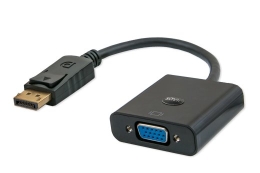 Savio CL-90 video cable adapter 0.2 m DisplayPort VGA (D-Sub) Black