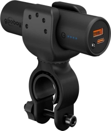 Goobay Bike Powerbank 5.0 with Reinforced Holder for Bicycle Handlebars 60656 5000 mAh Black