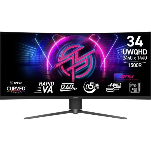 LCD Monitor MSI 34 " 3440 x 1440 pixels Native aspect ratio 21:9 LCD MPG346CQRFX24