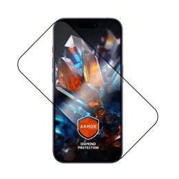 Fixed Screen protector Apple iPhone 17 Pro Max Tempered glass Black Armor with Anti-dust applicator and AR layer