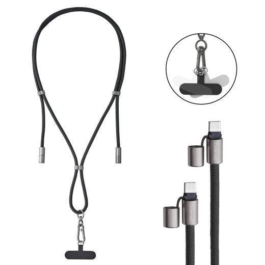 CABLE USB-C TO USB-C 1.65M/LANYARD BLACK 7991000 INTENSO