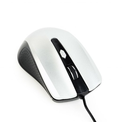 Gembird Mouse MUS-4B-01-BS Standard USB Black/ silver