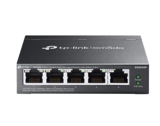 Tp-Link Switch managed ES205GP Omada 5-Port Gigabit Easy 4-Port PoE+