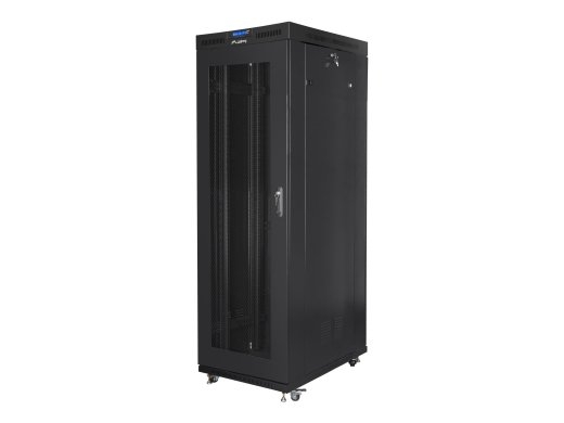 Lanberg Rack cabinet 19" free-standing 37U/800x1000 (flat pack) with glass door lCD V2 FF01-8037-23BL Black