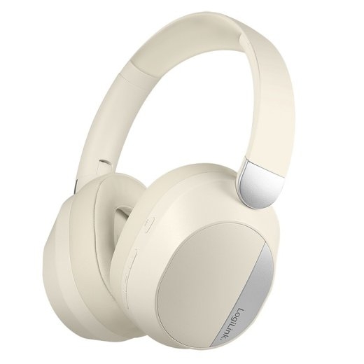 Logilink Headset, BT6.0, ANC, cream/silver