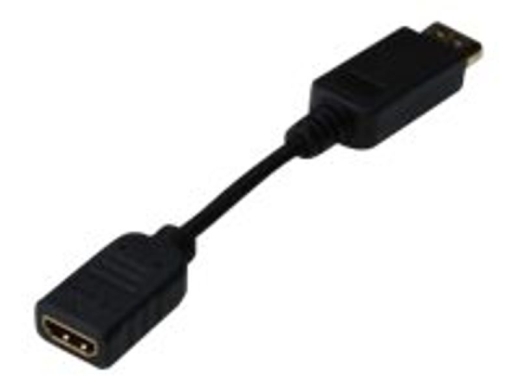 DIGITUS video adapter cable DB-340400-001-S - DisplayPort / HDMI - 15 cm