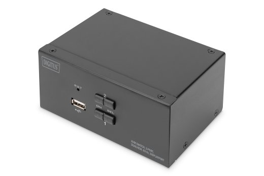 Digitus KVM Switch, 2-Port, Dual Display, 4K, DisplayPort DS-12862