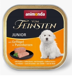 ANIMONDA Vom Feinsten Junior Poultry and turkey heart - wet dog food - 150g