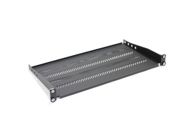 Shelf for 450mm 19 "483x250mm 1U black racks with adjustable and support