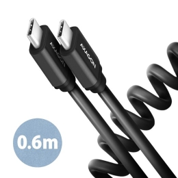 AXAGON Twister Cable, 0.6 m BUCM-CM10TB USB Type C to USB Type C