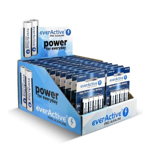 everActive PRO ALKALINE BATTERIES LR6/AA DISPLAY 96 PCS.