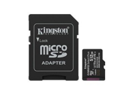 Kingston microSD memory card 512GB Canvas Select+ G3 150MB/s with adapter