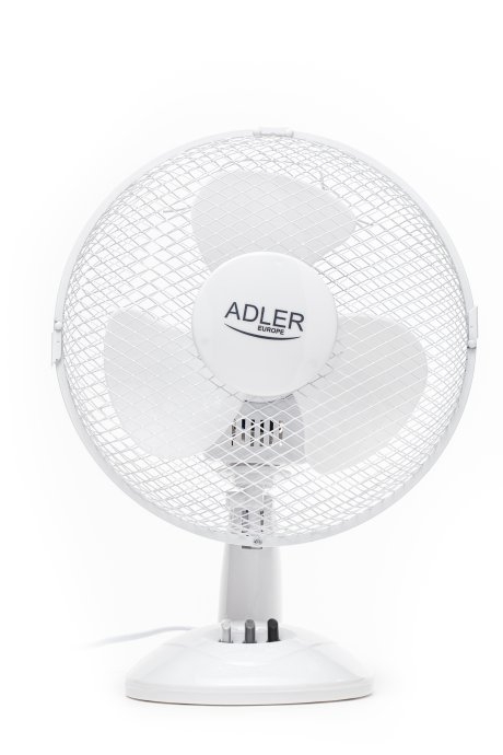 Adler AD 7302 Desk Fan White Diameter 23 cm Number of speeds 2 Oscillation 22 W