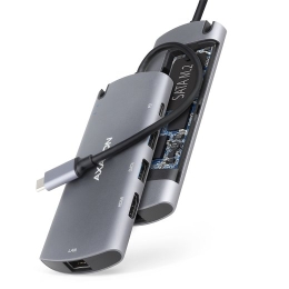 AXAGON SuperSpeed USB-C Combo 6in1 Hub HMC-6M2