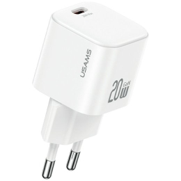 Usams Charger 20W 1xUSB-C + Cable USB-C white