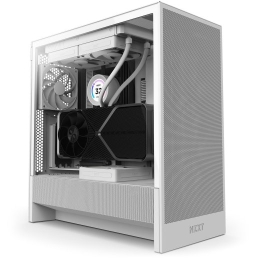 Case NZXT H5 Flow MidiTower Not included ATX MiniITX Colour White CC-H52FW-01