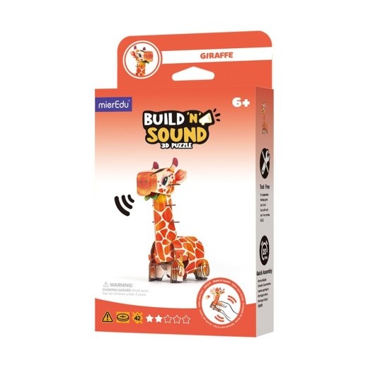 Mg Dystrybucja MierEdu Build and Listen 3D Puzzle - Giraffe